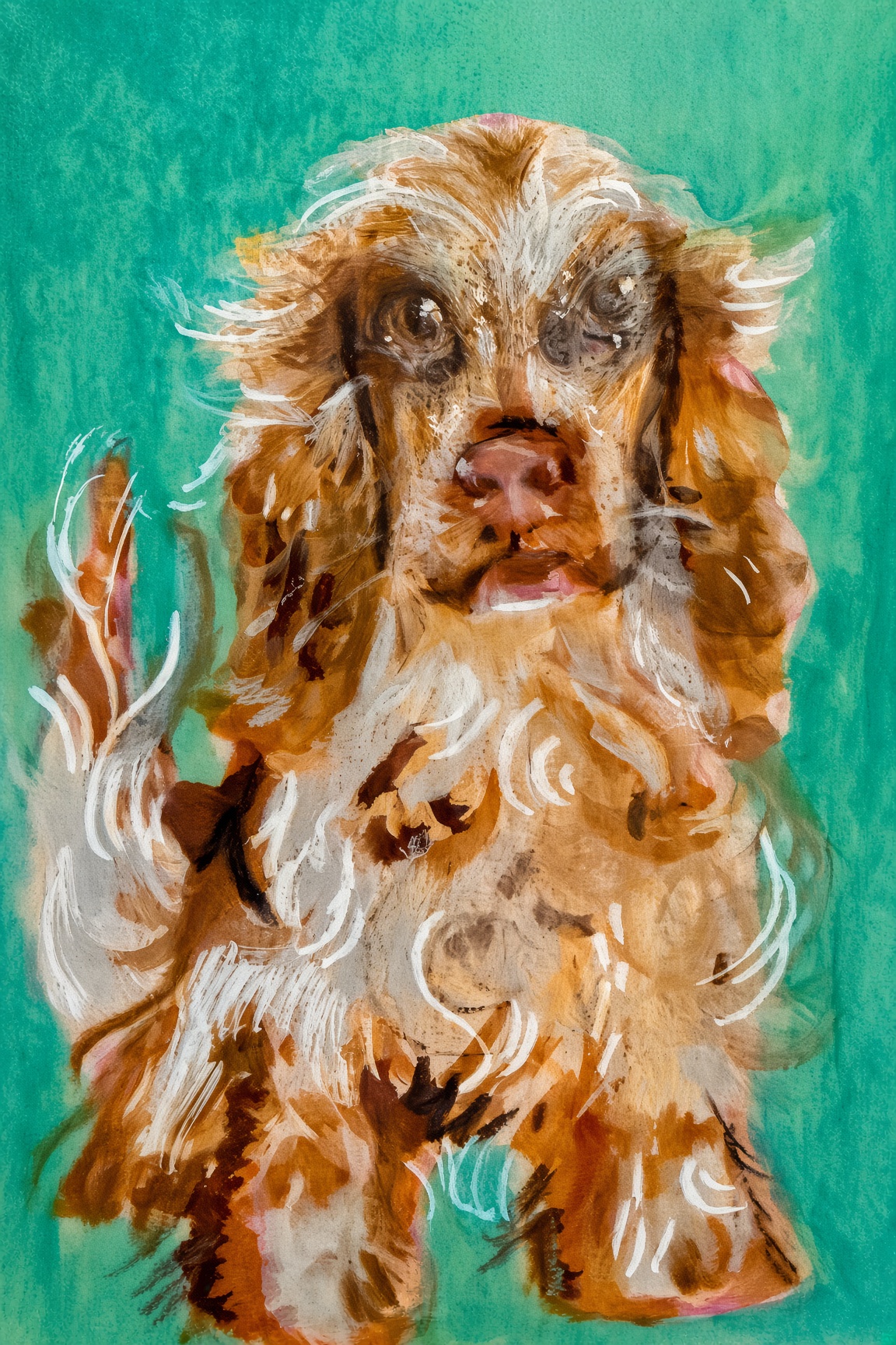Hand-painted portrait of Eslie