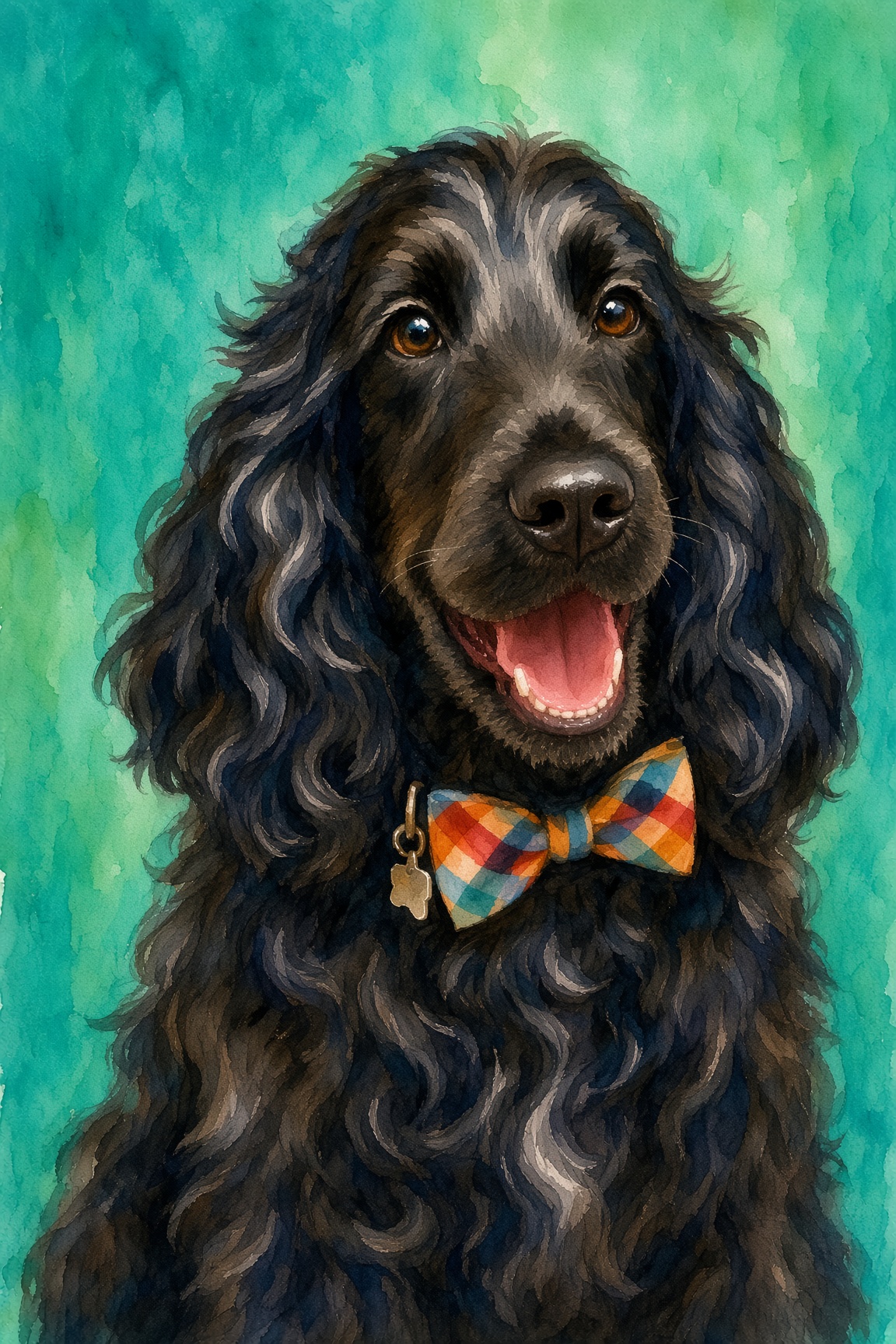 Hand-painted portrait of Eddie