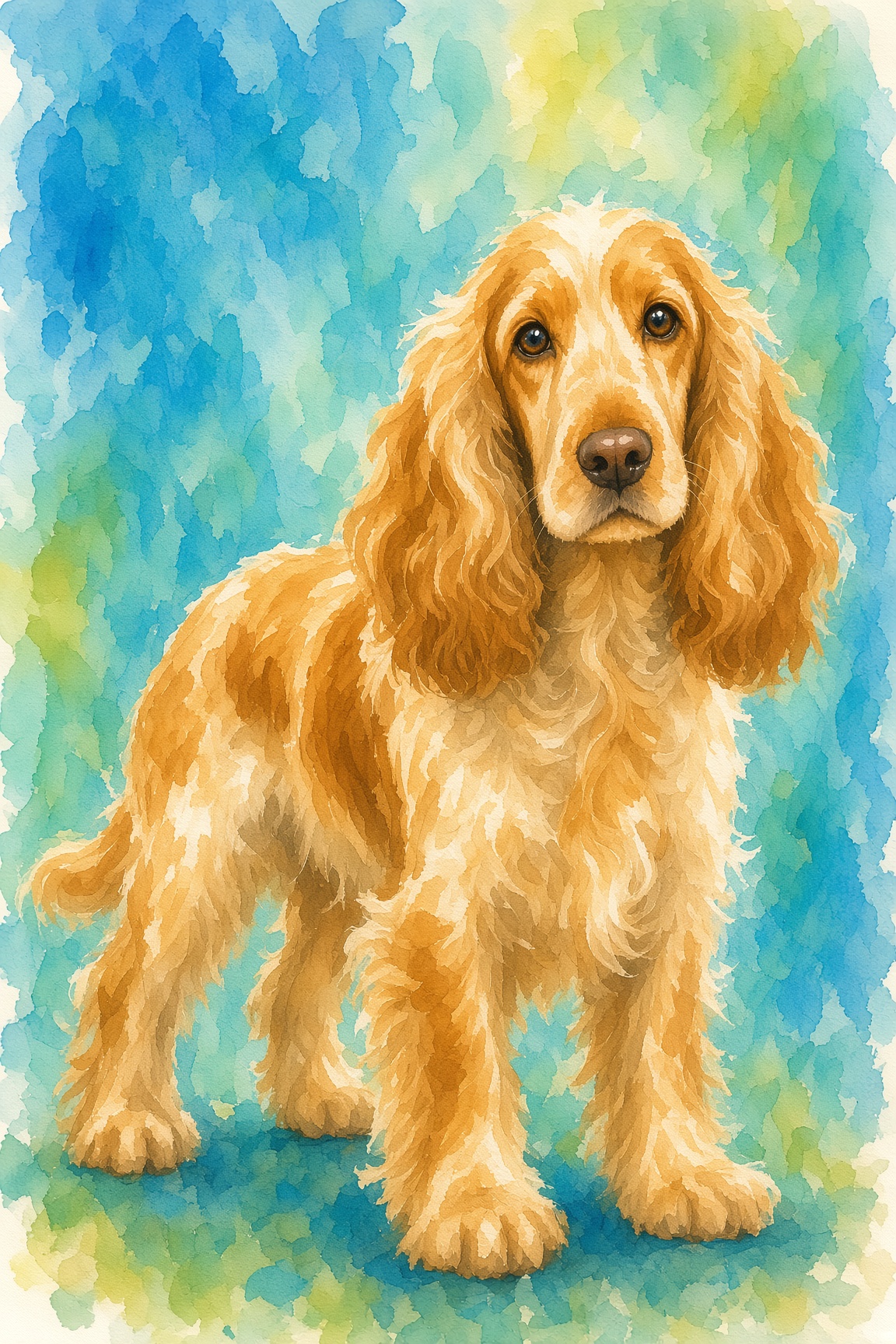 Hand-painted portrait of Archie